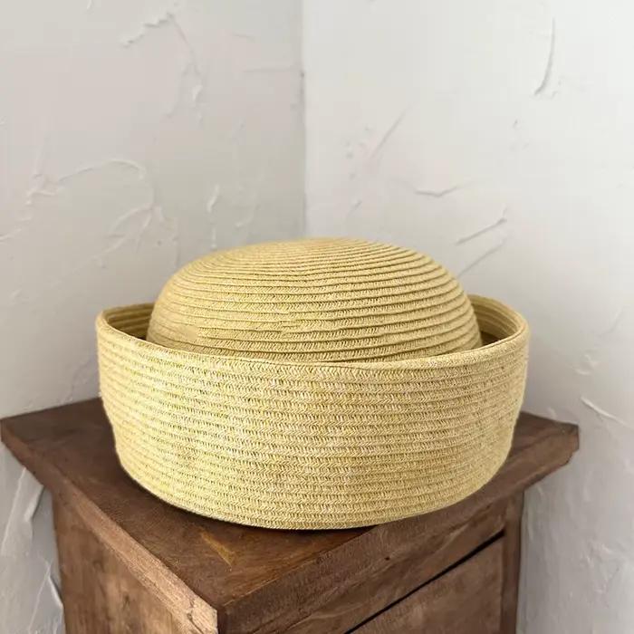 Nouveaux chapeaux de soleil en raphia crochetés à la main pour femmes