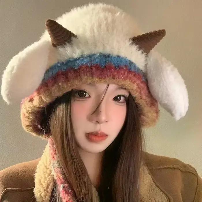 Chapeau coréen en peluche mignon