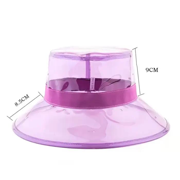 Chapeau de pluie Transparent en PVC