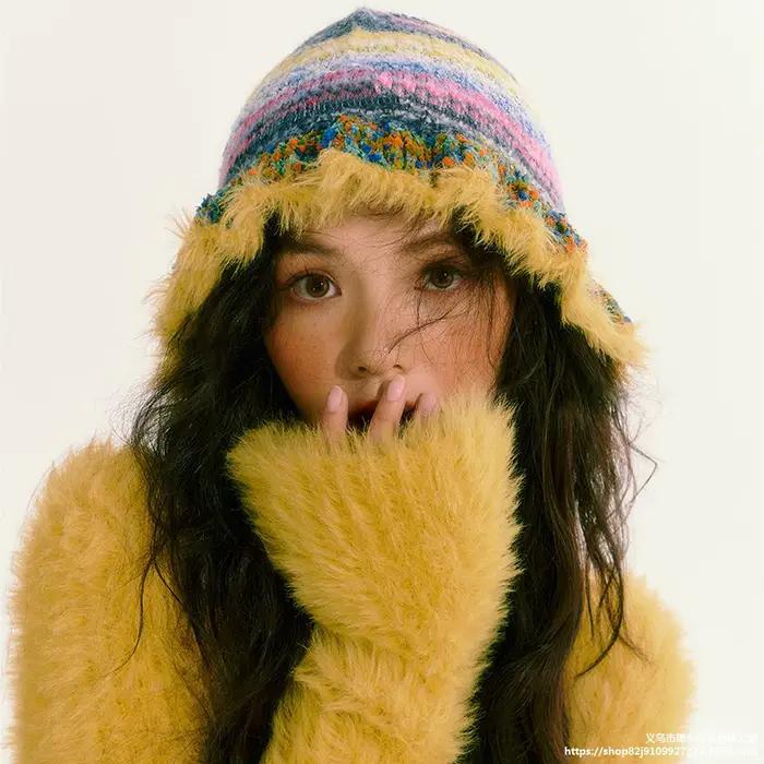 Chapeau seau en tricot pour femmes