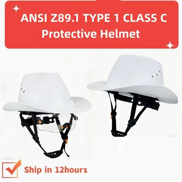 Casque de cowboy rigide bord complet avec lunettes de haute qualité pour hommes sécurité extérieure randonnée vélo camping occasions spéciales