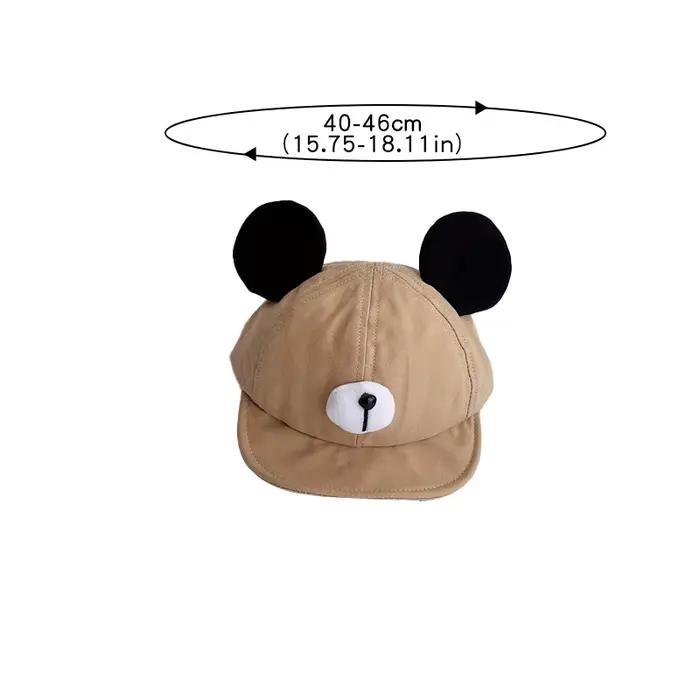 Mignon ours oreille bébé chapeau enfants garçon fille doux coton Peaked Bonnet casquettes
