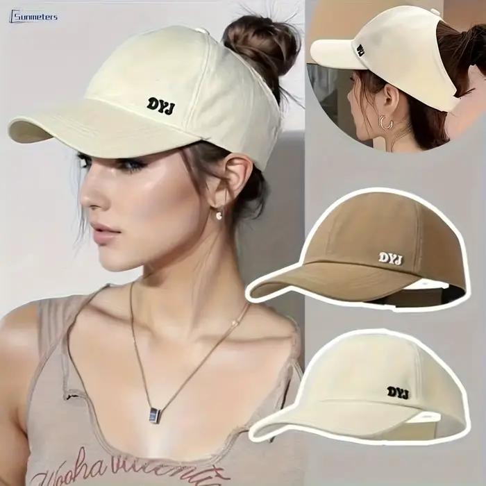 Casquette de baseball décontractée pour femme avec ouverture pour queue de cheval