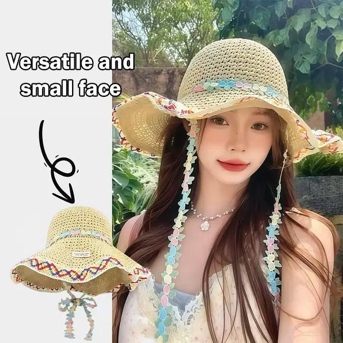 Chapeau de paille à large bord pour femme