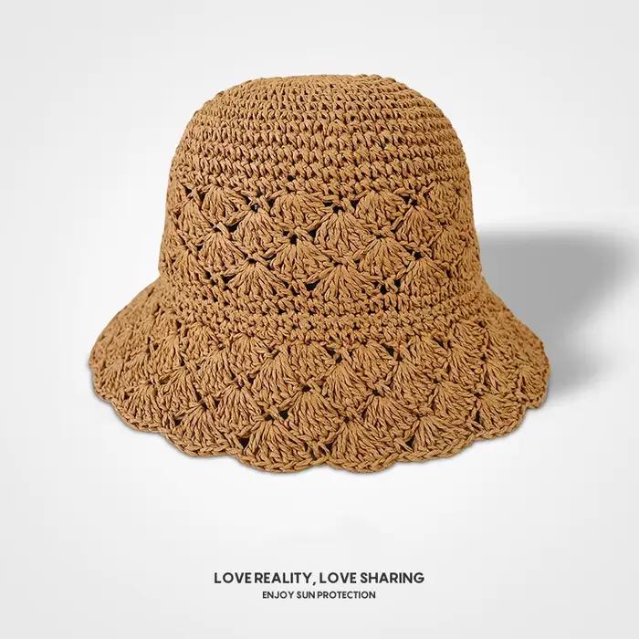 Chapeau de paille pliable pour femmes