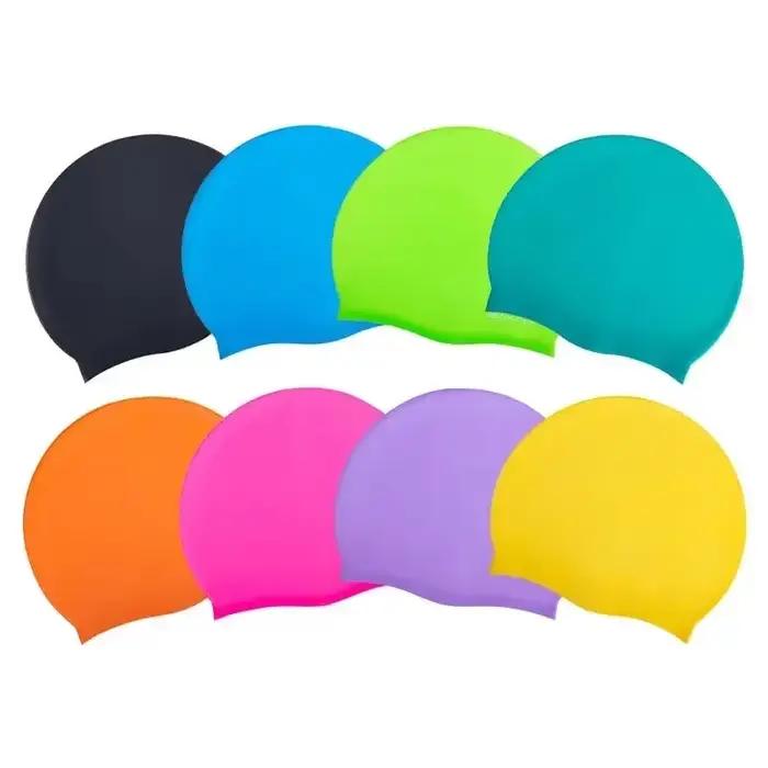 Bonnet de bain en silicone imperméable, chapeau de bain pour nageurs, oreillers élastiques, accessoire de natation pour femmes et hommes, occasions de piscine et compétitions