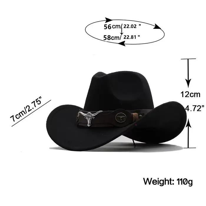 Chapeau de Cowboy occidental 2 tailles