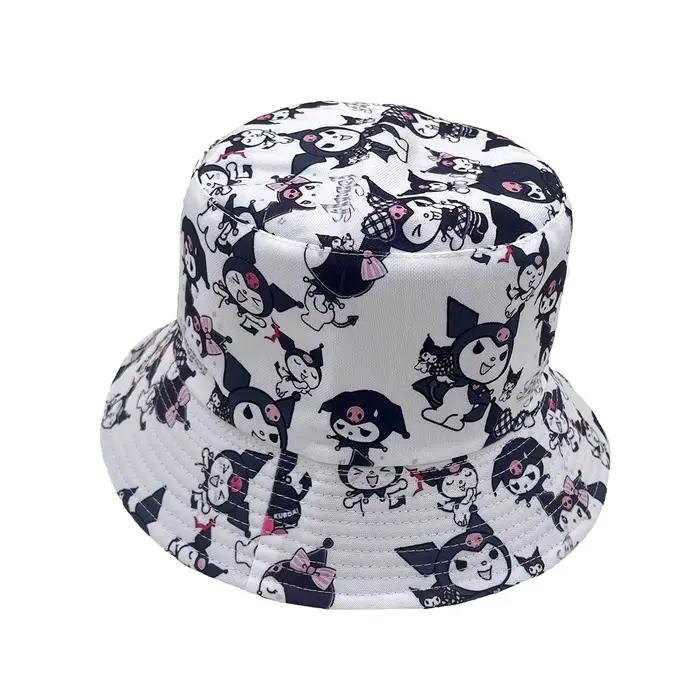Chapeau de plage kawaii à double broderie
