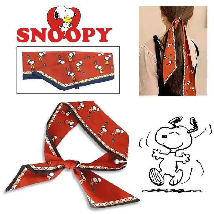 Bandeau pour cheveux Snoopy en satin vintage