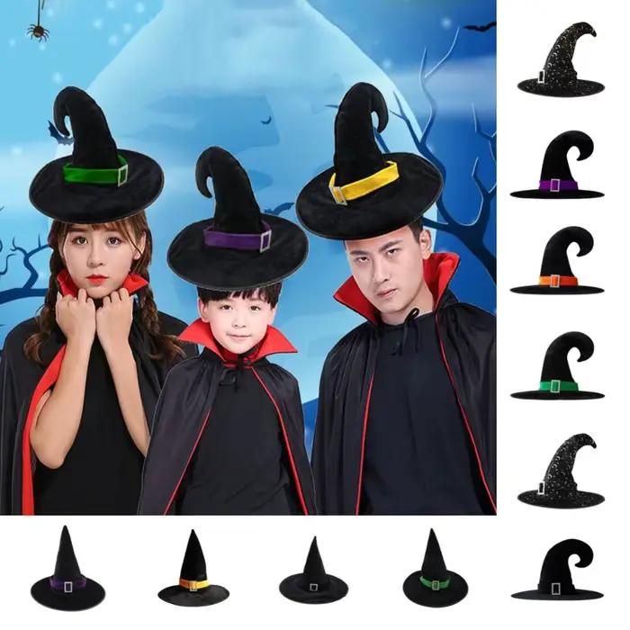 Chapeau de sorcier de sorcière d'halloween en velours Cool