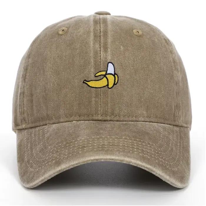 Chapeaux de Baseball brodés banane pour hommes et femmes