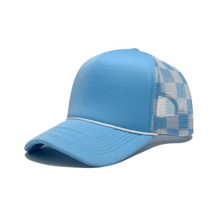 Casquette de baseball en éponge à motif damier