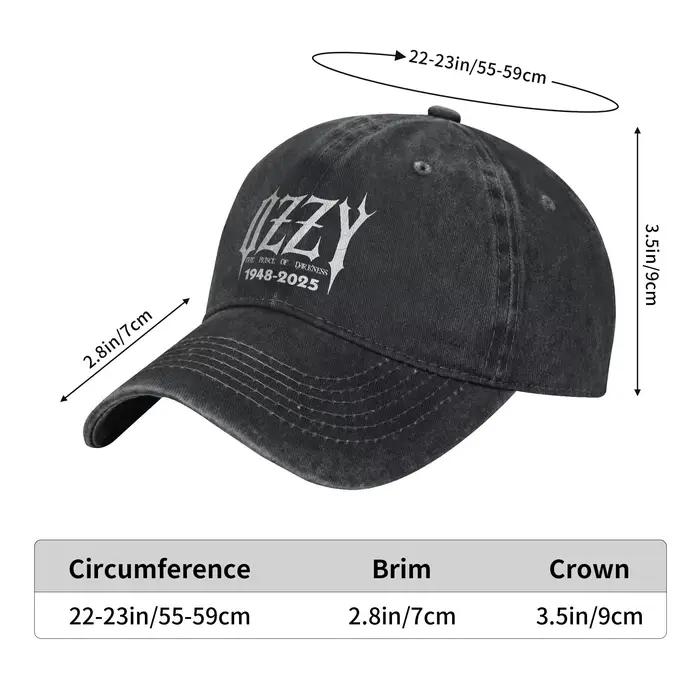 Ozzy Osbourne 1948-2025 Rock Music Legend camionneur chapeau accessoires pour unisexe casquette de Baseball rétro