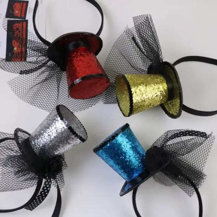 Chapeau haut-de-forme en voile fascinateur