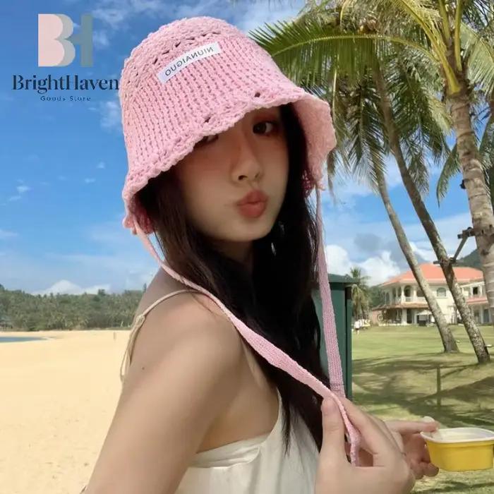 Chapeau de soleil en crochet avec protection UV pour femmes