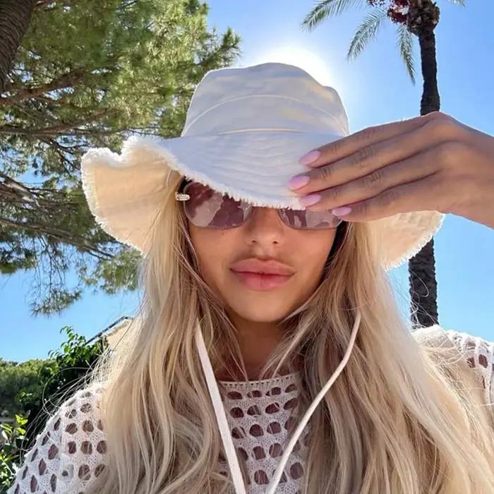 Chapeau seau pour femme avec cordon de serrage