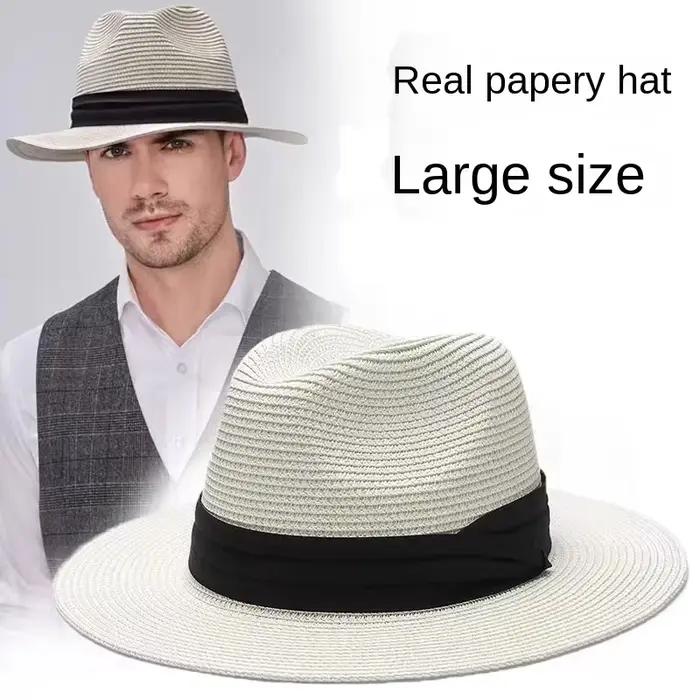 Chapeau de paille pliable pour homme