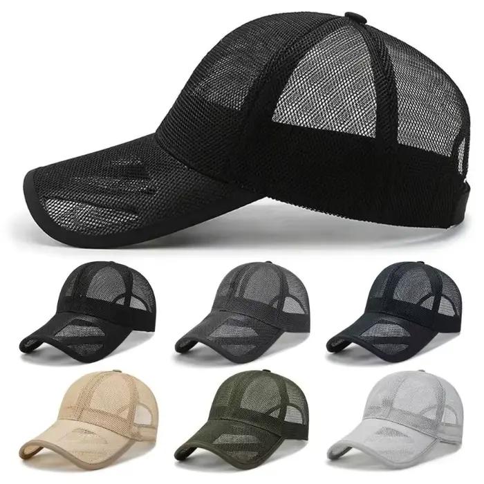 Casquettes de protection solaire respirantes – Chapeaux entièrement en maille tendance pour hommes et femmes
