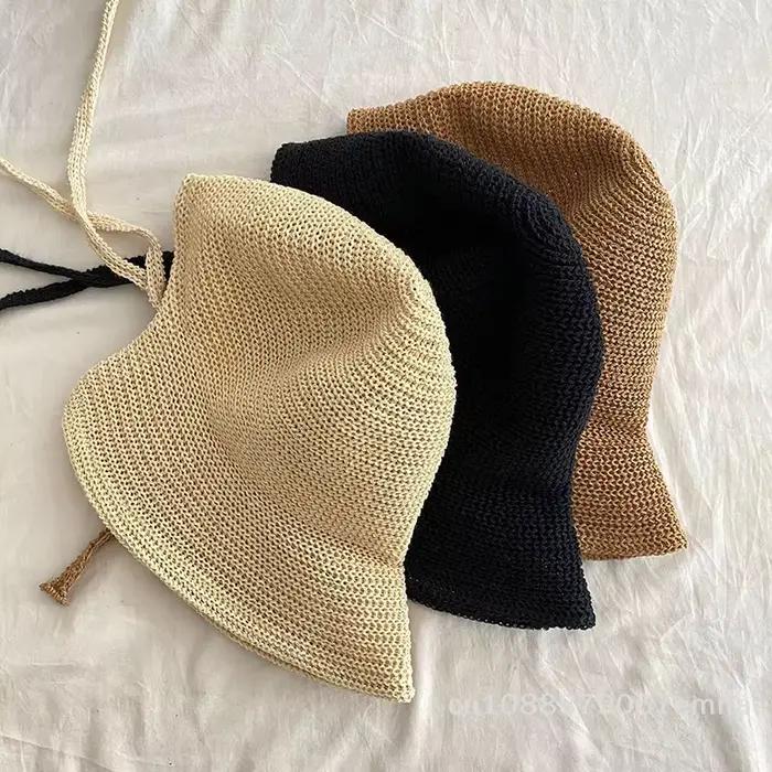 [ZYAS] Chapeaux de soleil en lin et paille pour femmes