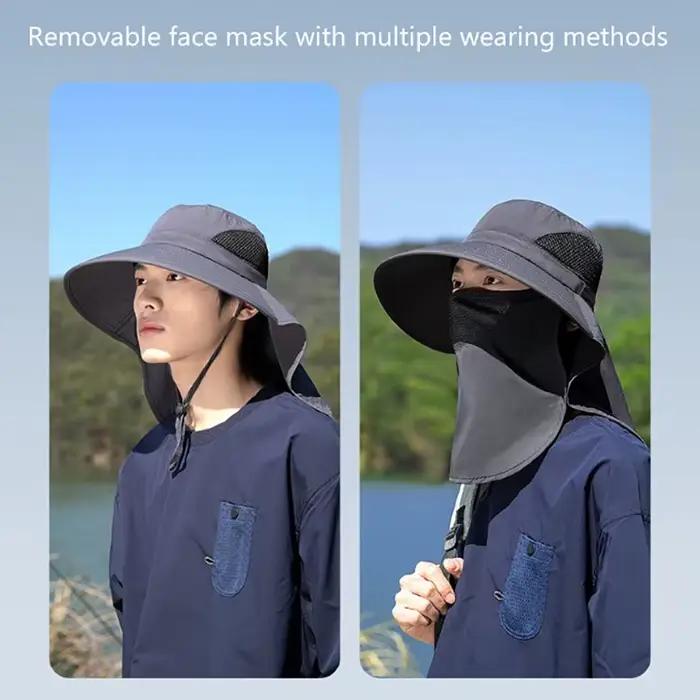 Chapeau de pêcheur avec visière et protection du cou