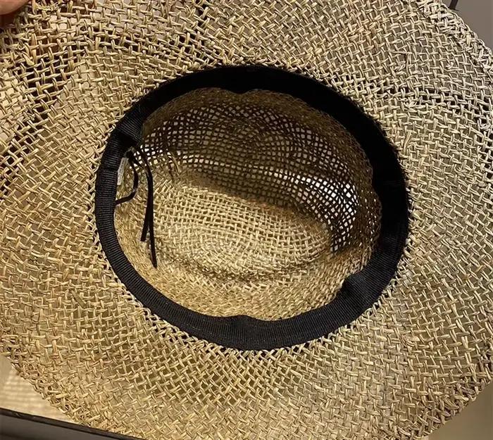 Chapeau de paille français à trois volets pour femmes