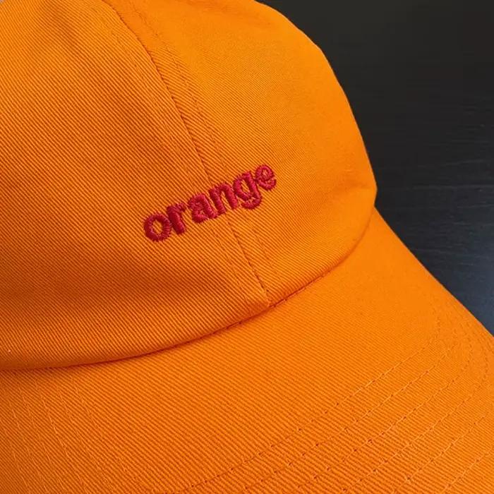 Casquette de Baseball Orange en coton