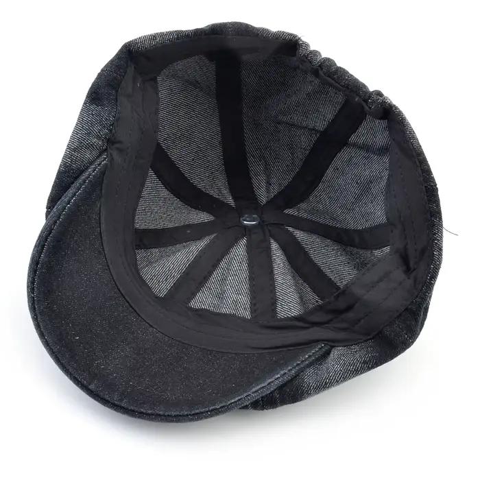 Chapeau béret en denim lavé pour hommes
