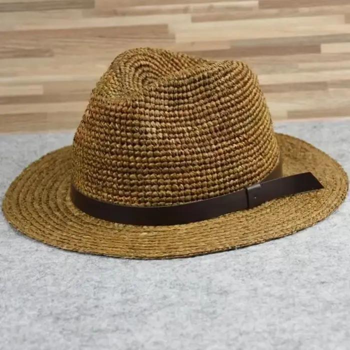 Chapeau de paille en raphia pour homme
