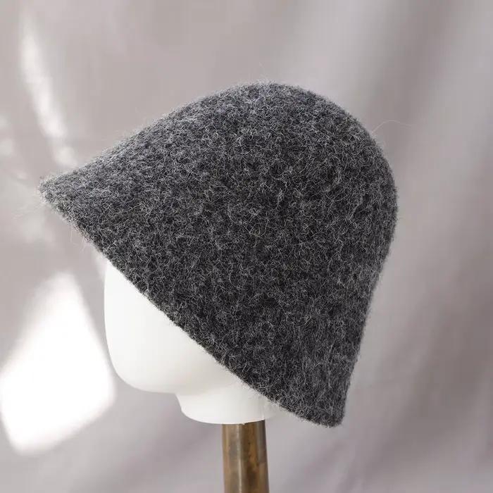 Chapeau seau en laine pour femmes