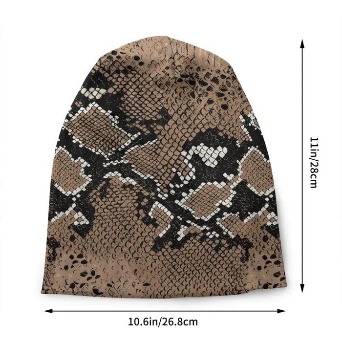 Bonnet en tricot imprimé peau pour hommes et femmes