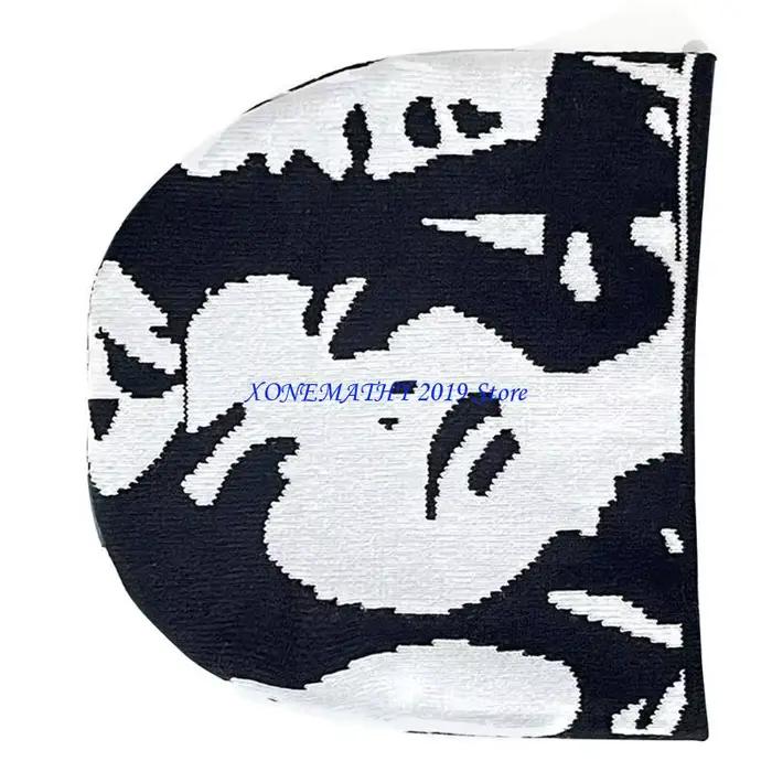 Bonnets tricotés coupe-vent unisexe avec portrait humain, matériaux acryliques, pour adultes, style sport, occasions hivernales et décontractées