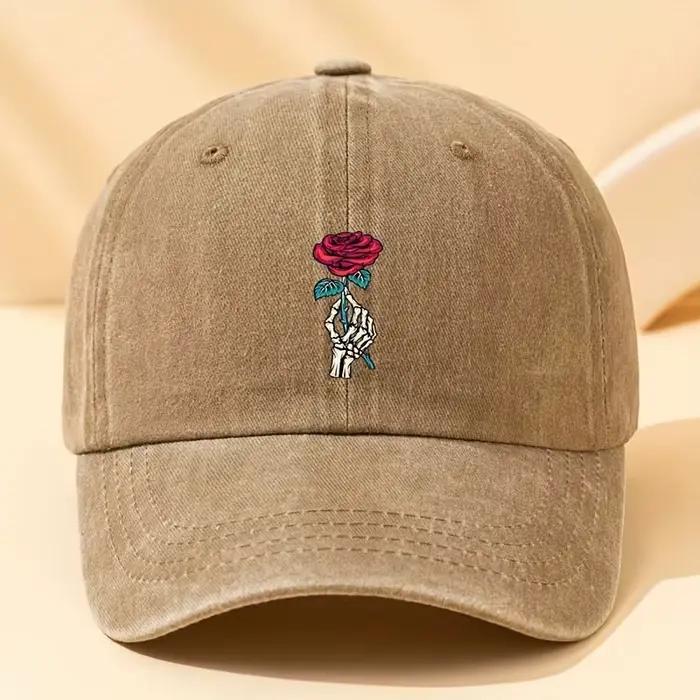 Casquette de baseball imprimée rose à la mode