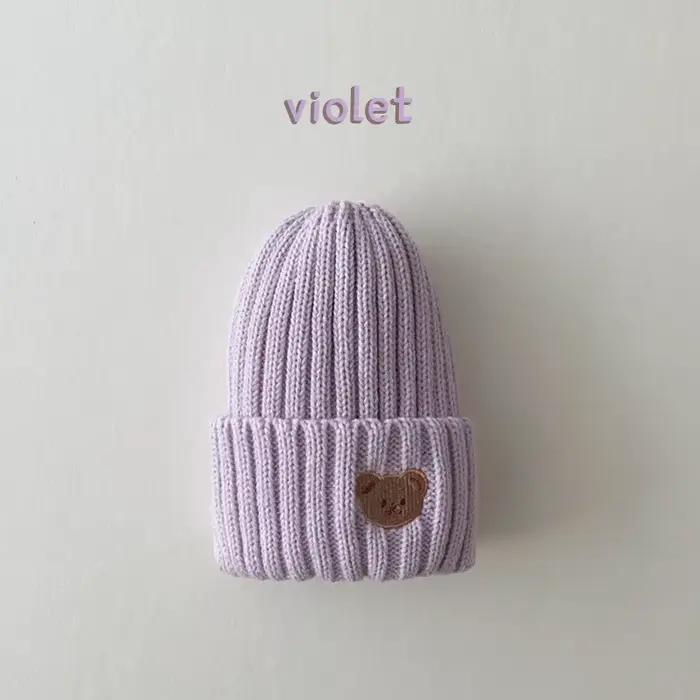 Chapeaux brodés petit ours pour enfants