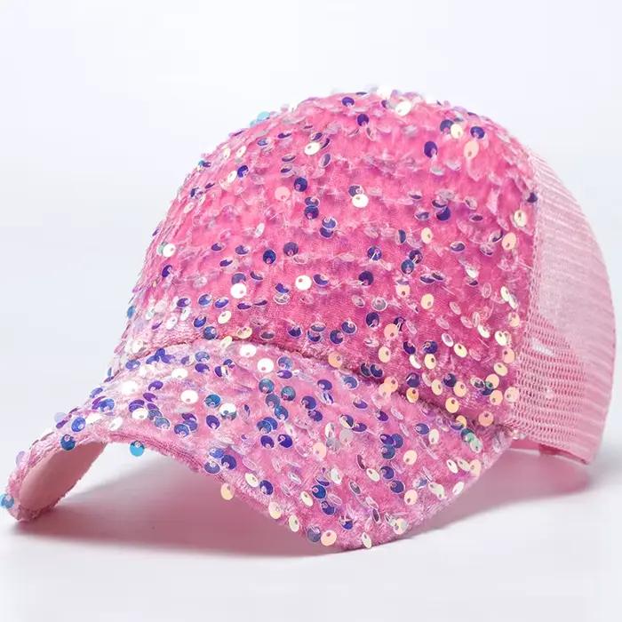 Casquette de Baseball à paillettes pour femmes