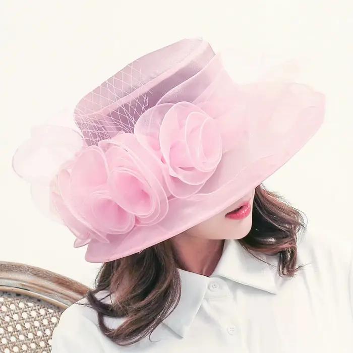 Chapeaux de soleil en Organza pour femmes
