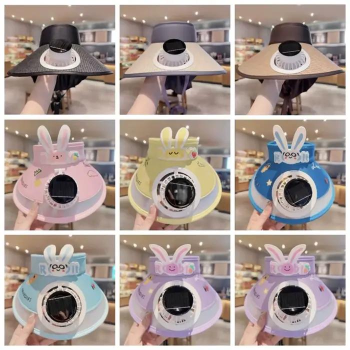 Chapeau de pêche léger à énergie solaire avec protection UV