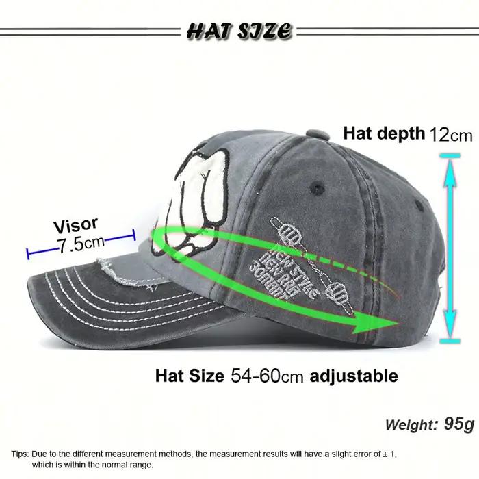 Casquette de baseball Hip Hop avec broderie de lettres