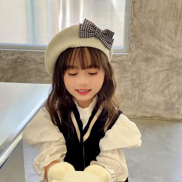 Chapeau chaud en tricot de couleur unie
