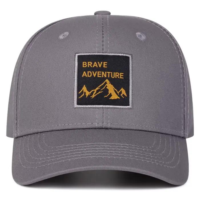 Casquettes de baseball unisexes BRAVE ADVENTURE avec broderie de lettres, chapeaux décontractés réglables pour le printemps et l'automne, chapeau de protection solaire, casquette de sport