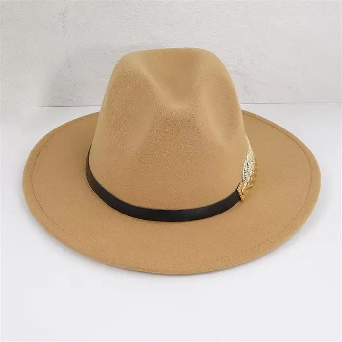 Chapeaux Fedoras britanniques en feutre vintage pour hommes et femmes