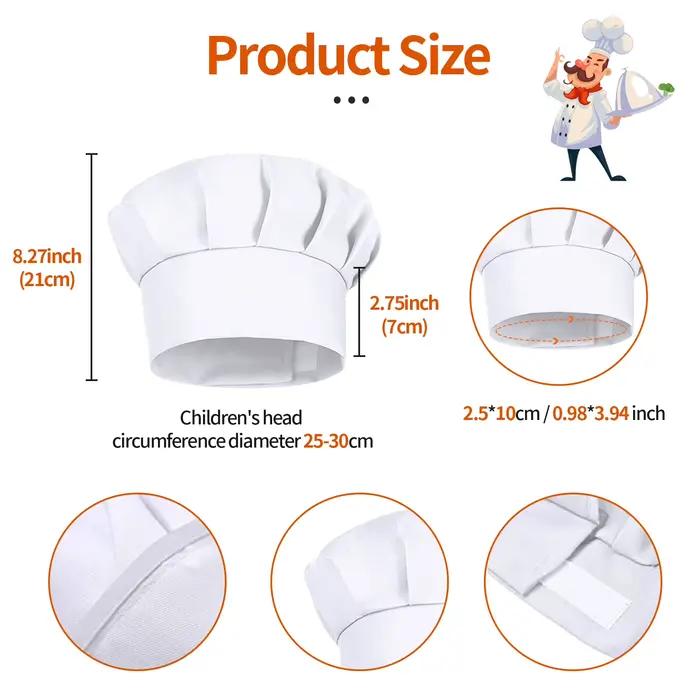 4 chapeaux de chef pour enfants