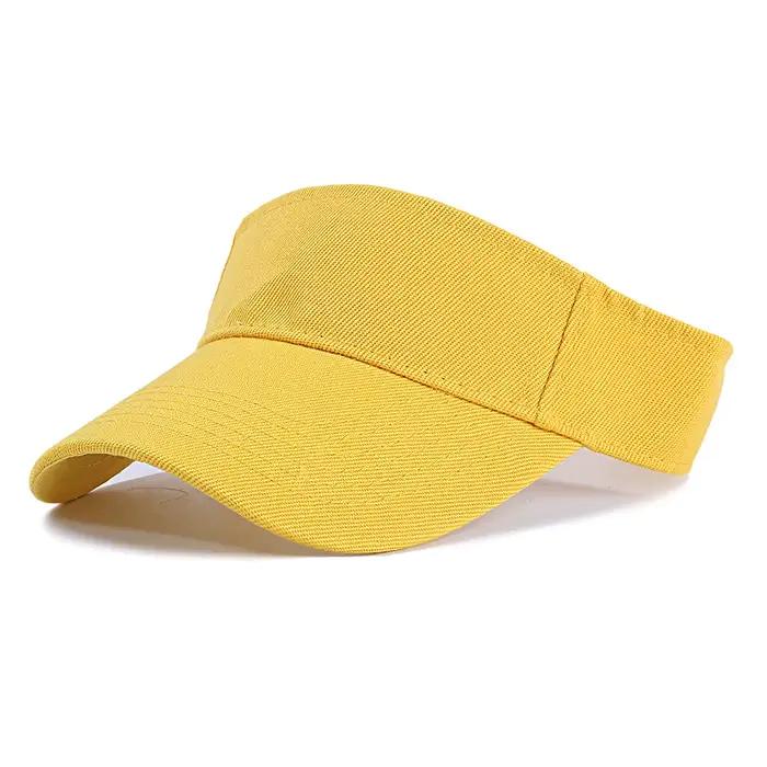 Casquette de tennis ajustable pour femmes et hommes visière large anti-soleil sport extérieur plage course polyester non tissé多种颜色选择
