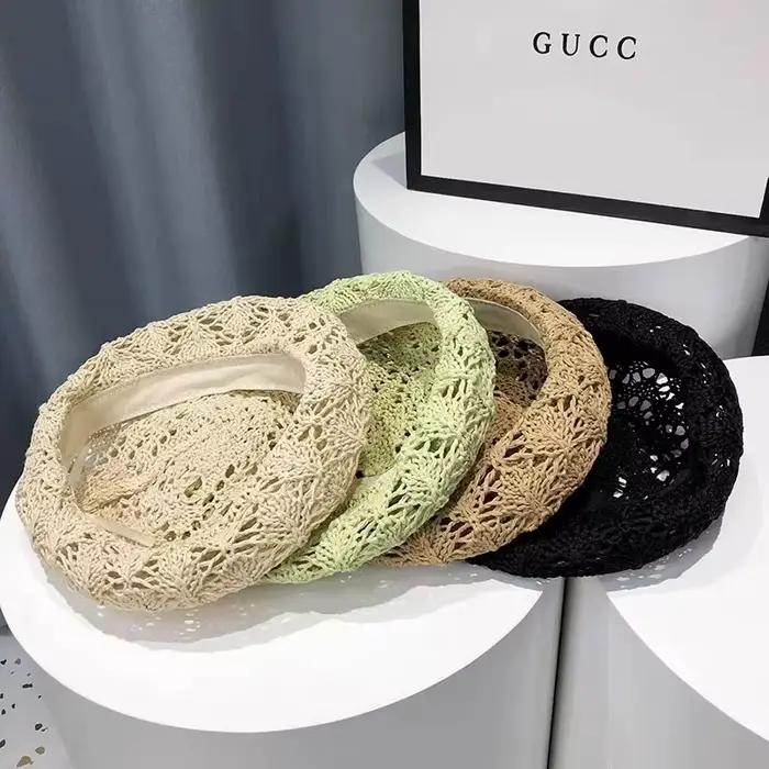 Béret en paille pour femmes