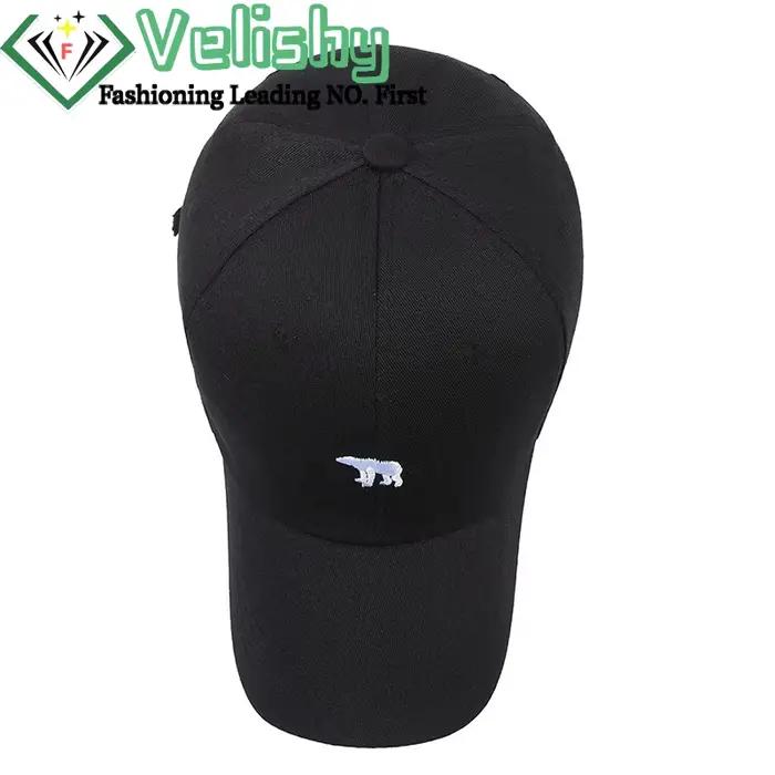 Casquette de Baseball nouveau printemps été solide chapeau de soleil brodé ours polaire hommes femmes coton casquettes