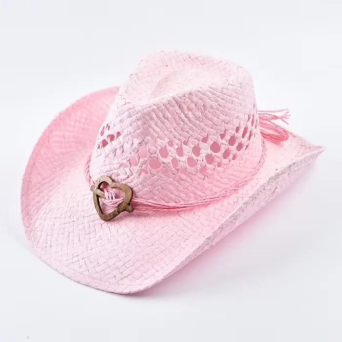 Chapeau de paille d'été de Style occidental pour femmes