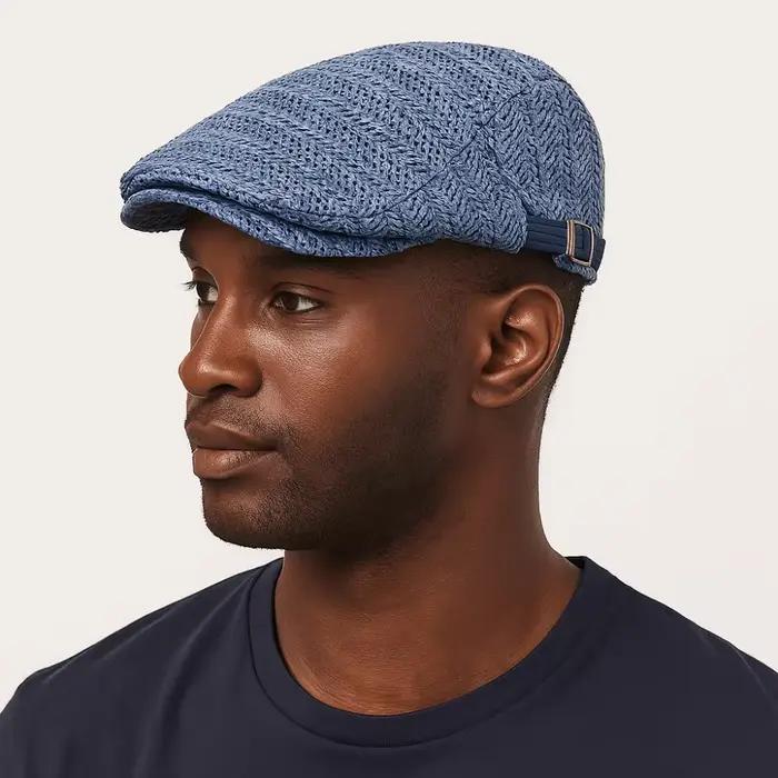 Bérets pour hommes femmes respirant paille printemps été chapeau de soleil artiste peintre béret