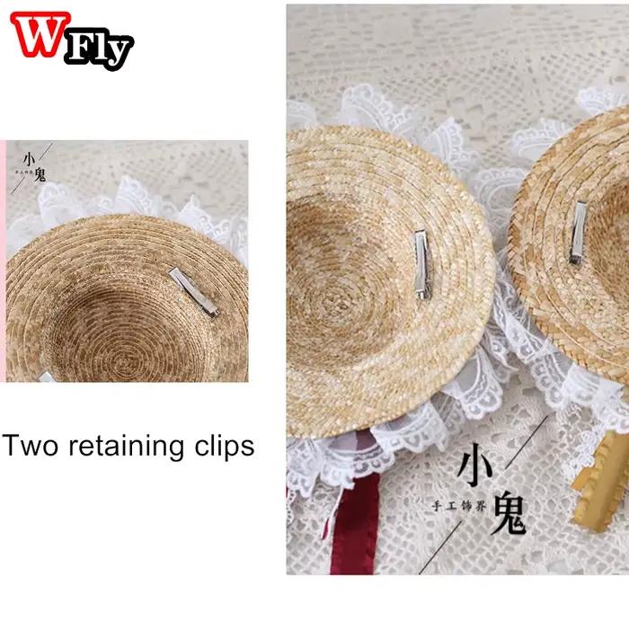 Chapeau de paille Harajuku kawaii patchwork pour femmes et filles été plage coiffure extérieure élégance soleil ocassions spéciales
