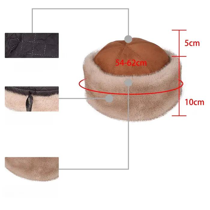 Chapeaux en fourrure véritable pour femmes et hommes