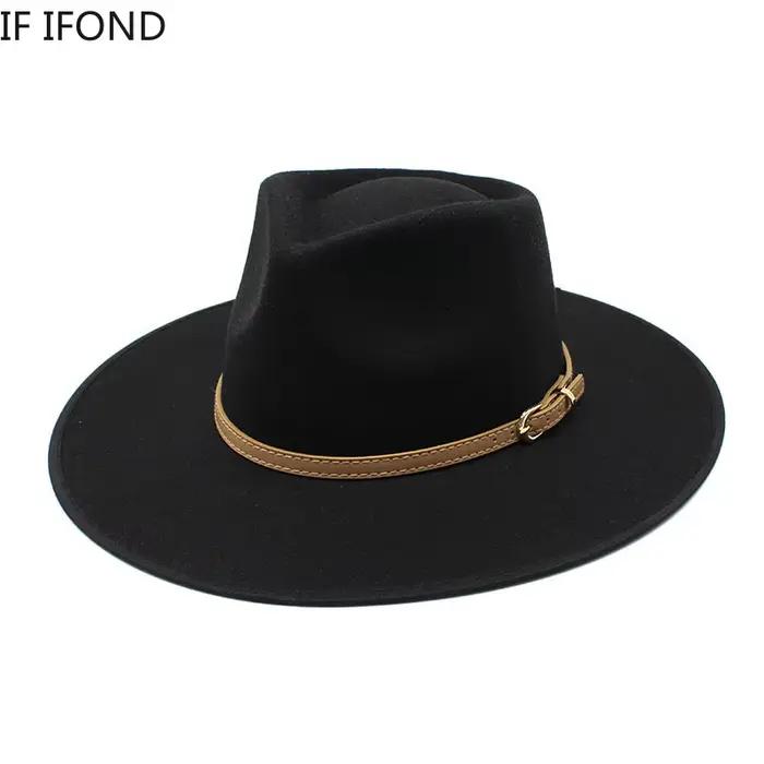 Chapeaux Fedoras en laine pour femmes