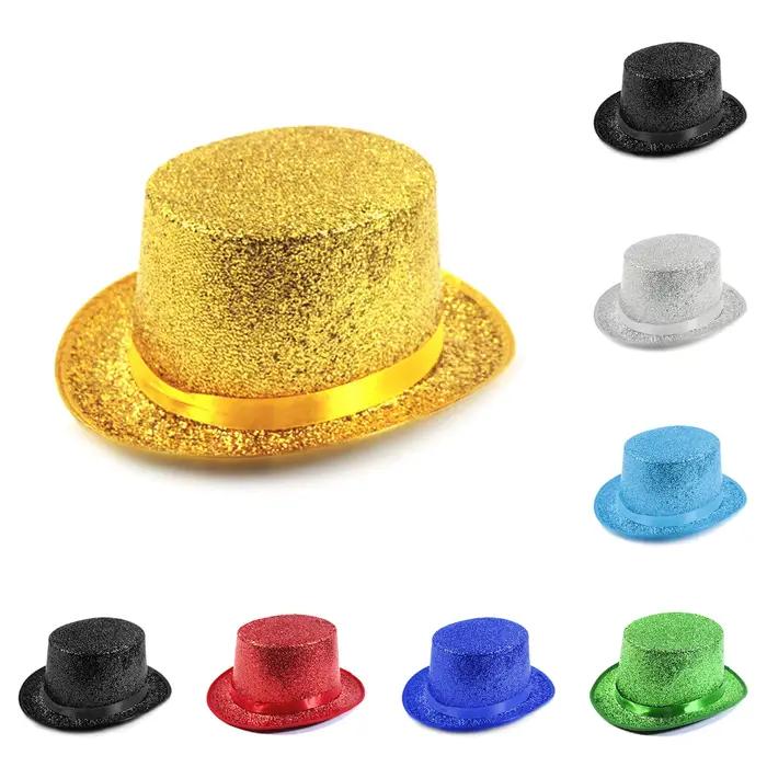 Chapeaux de spectacle magique Style britannique Fedora paillettes casquettes de Jazz Panama couvre-chef de soirée pour femmes hommes Gentleman chapeau de danse